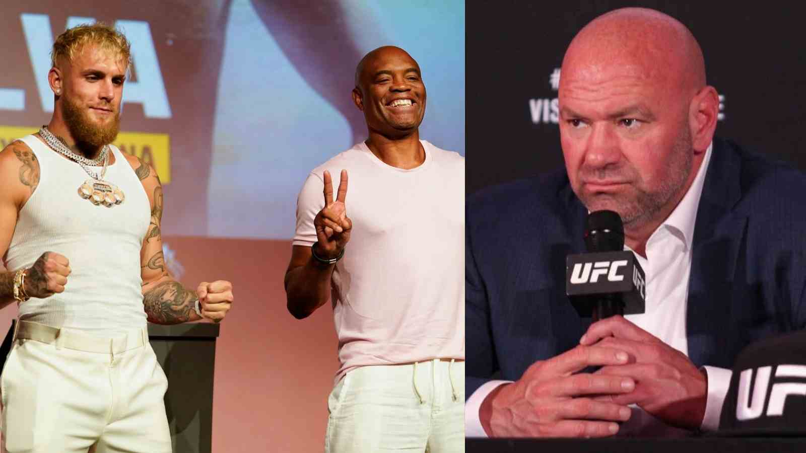 Jake Paul tells Anderson Silva “shark at the top” Dana White is stopping UFC legend from being in the Hall of Fame