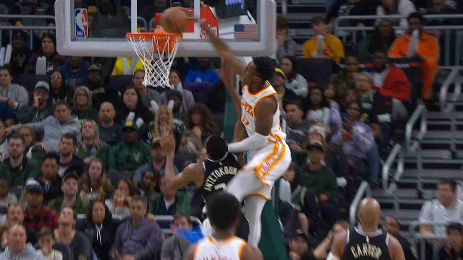 “Wrote his own eulogy” Onyeka Okongwu putback dunk on Giannis Antetokounmpo has fans hyped