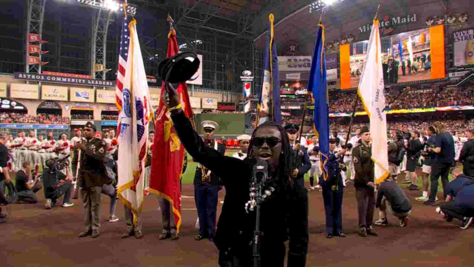 MLB fans DEVASTATED as Eric Burton f**ks up the National Anthem to start off the 2022 World Series Phillies and Astros Game 1