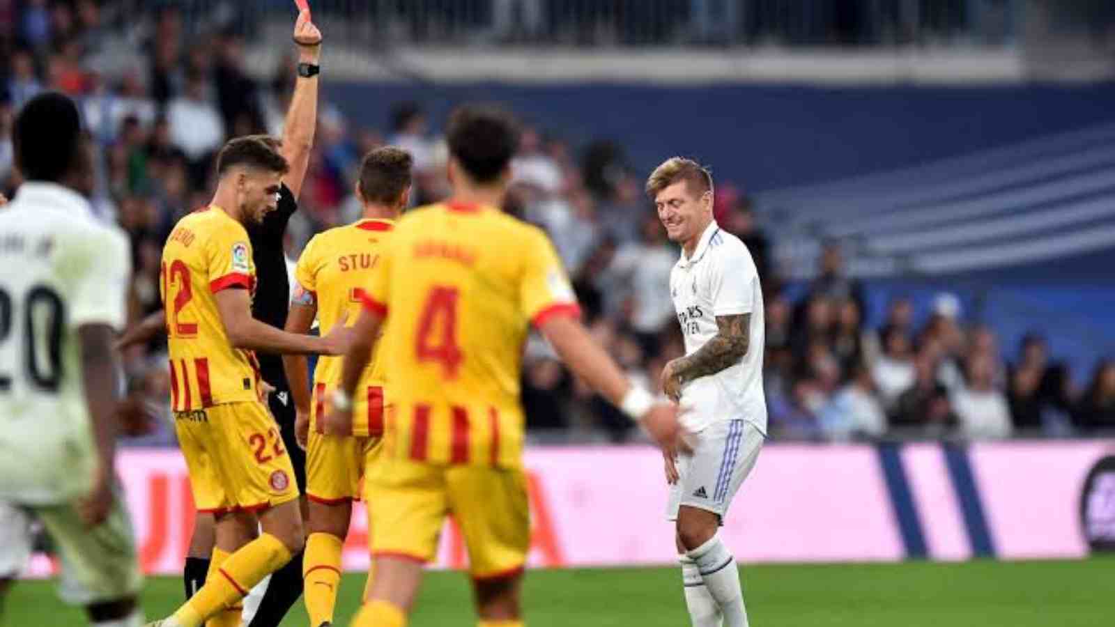 SHOCKING: Real Madrid’s Toni Kroos gets his first Red Card in a 15-year-long professional career