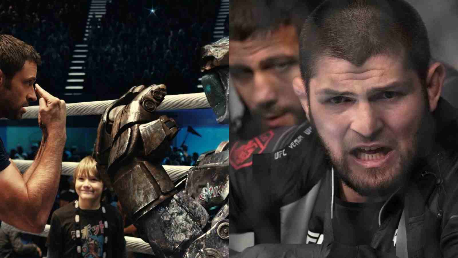 “Coach Khabib is cheat code” – Fans compare Khabib Nurmagomedov to Hugh Jackman for recreating “Real Steel” moment with Belal Muhammad at UFC 280