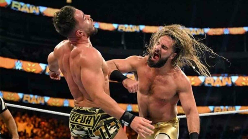 Seth Rollins vs. Austin Theory faced each other on Raw this week