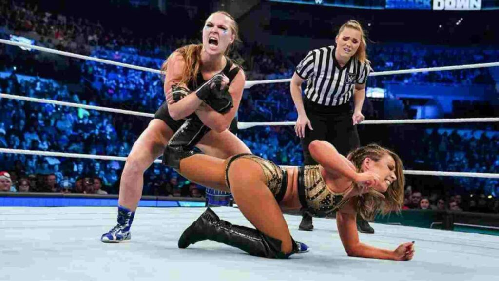 Ronda Rousey taking on Emma for the SmackDown Women's Championship