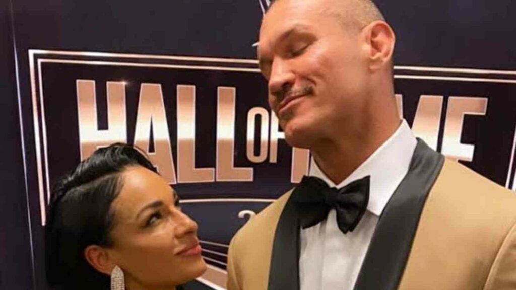 Randy Orton with his wife at the Hall of Fame Ceremony (Image Credits- New York Post)