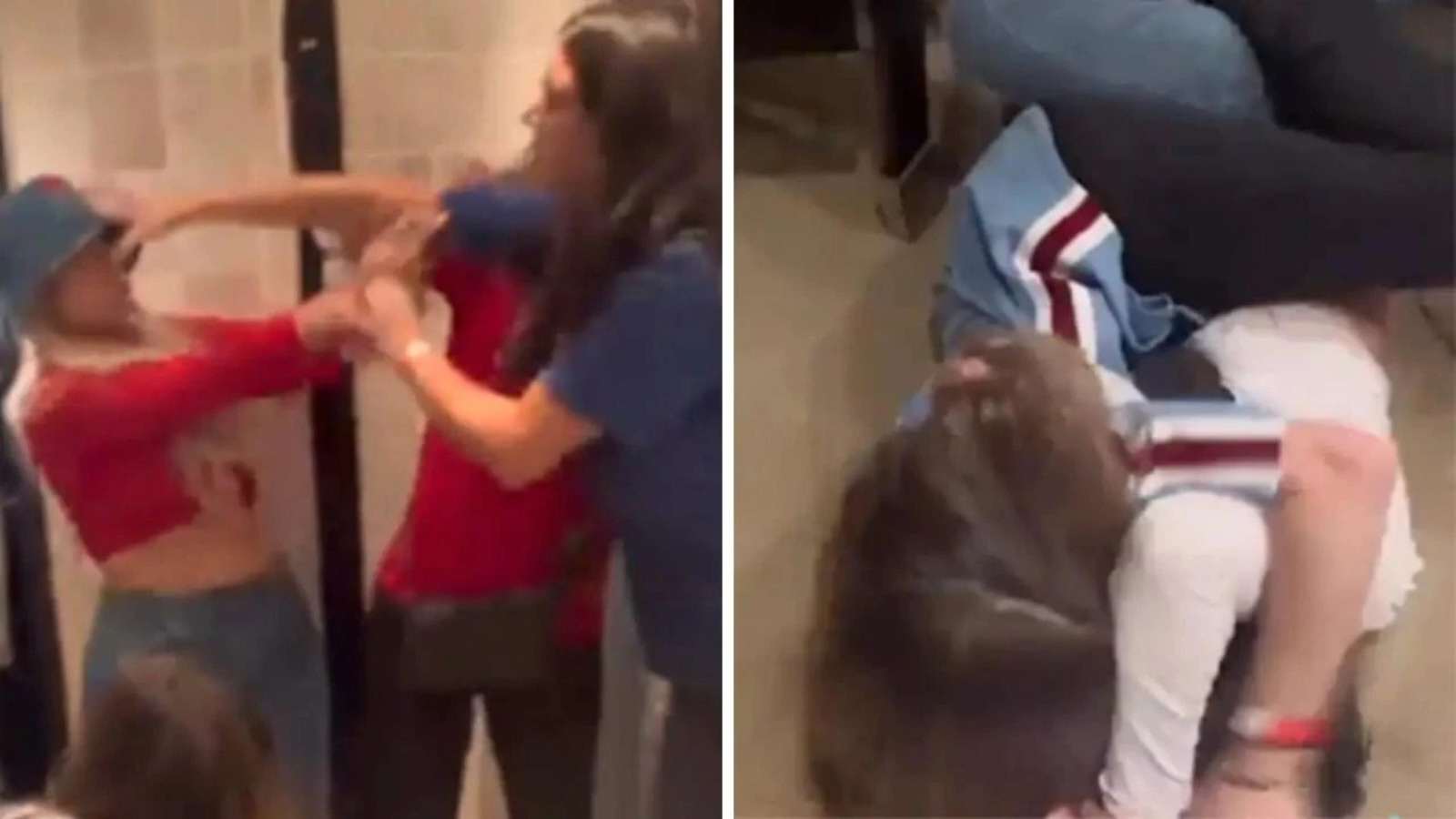 WATCH: Philadelphia Phillies’ fans PULL each other’s hair out in WOMEN WASHROOM after team’s 5-0 loss against Astros in Game 4