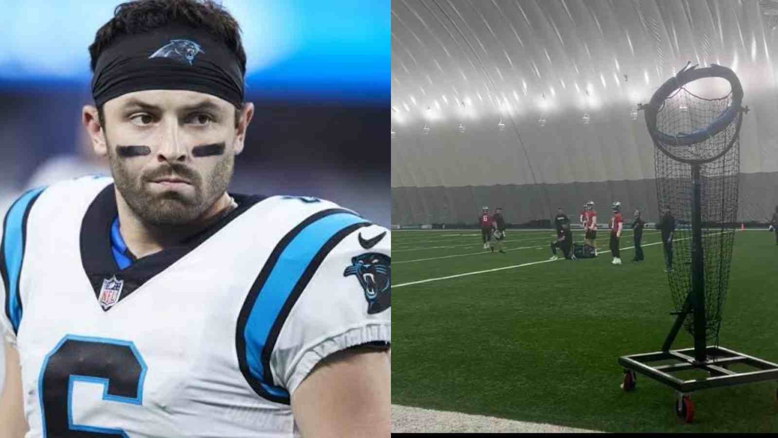 WATCH- “F*ck how’s he done that,” NFL Twitter Brutally roasts Baker Mayfield for terrible throw in Panthers practice session