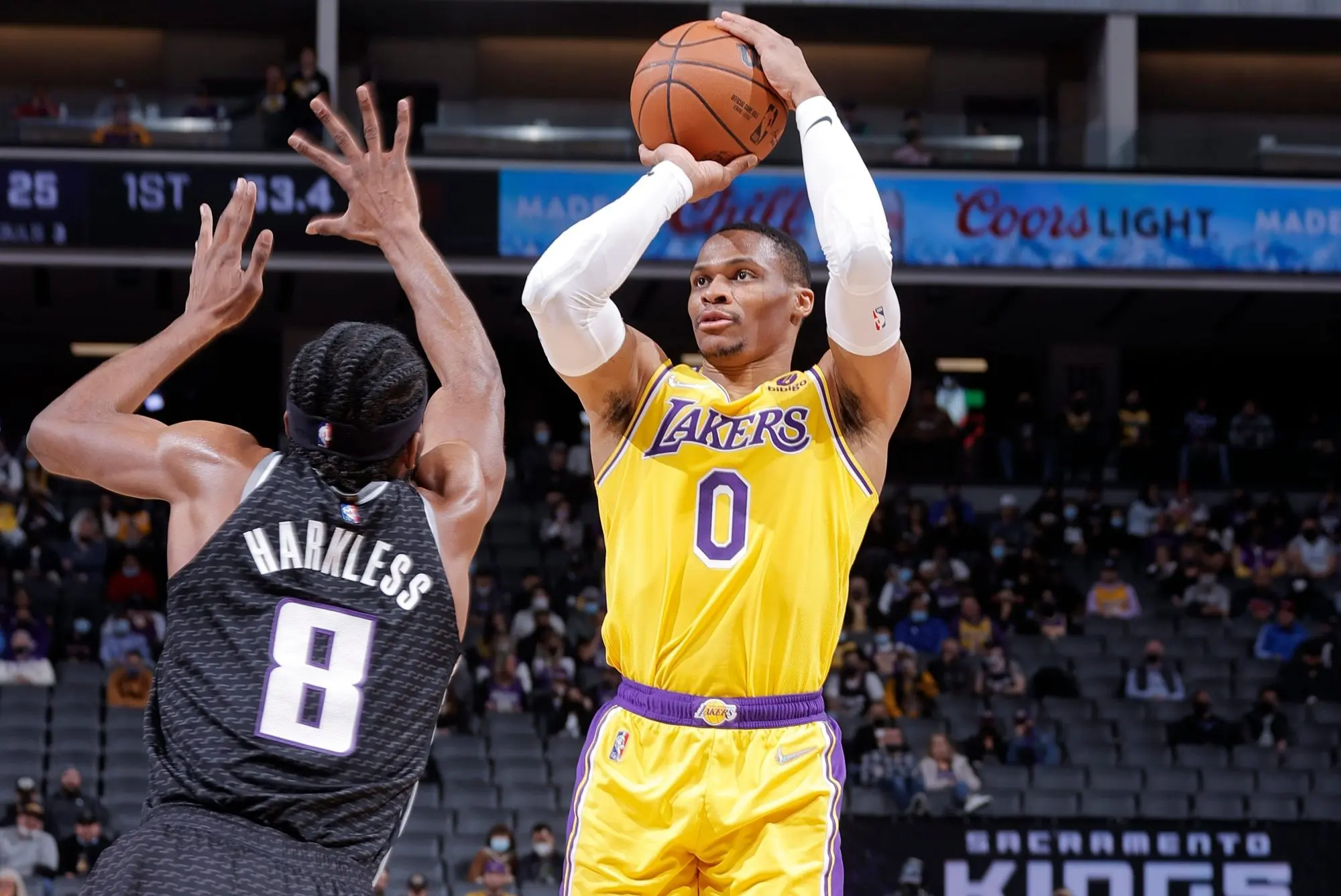 “He took all the hate and used it as fuel” Twitter reacts as Russell Westbrook gets glorified while Lakers fans MVP chants roar mid-game