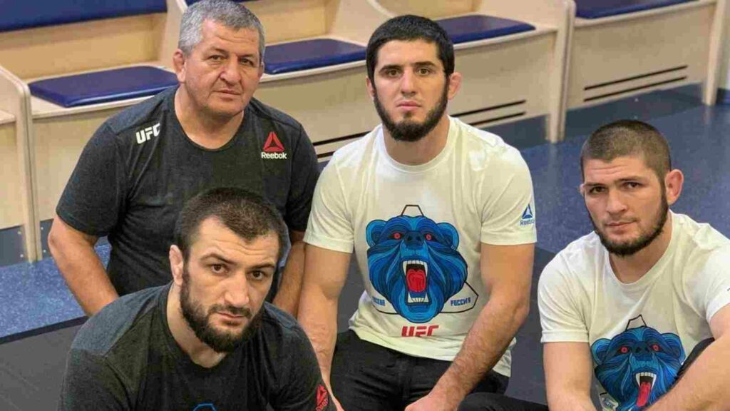 Islam Makhachev and Abdulmanap Nurmagomedov