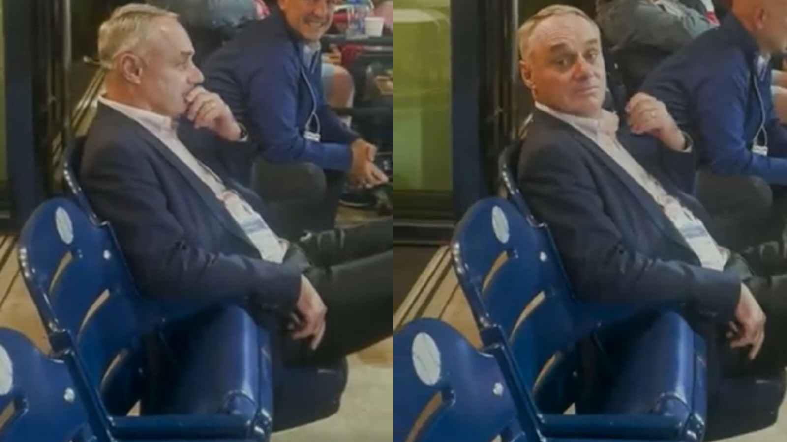 MLB fan mocks COMMISSIONER Rob Manfred in crude way during Game 5 of 2022 World Series