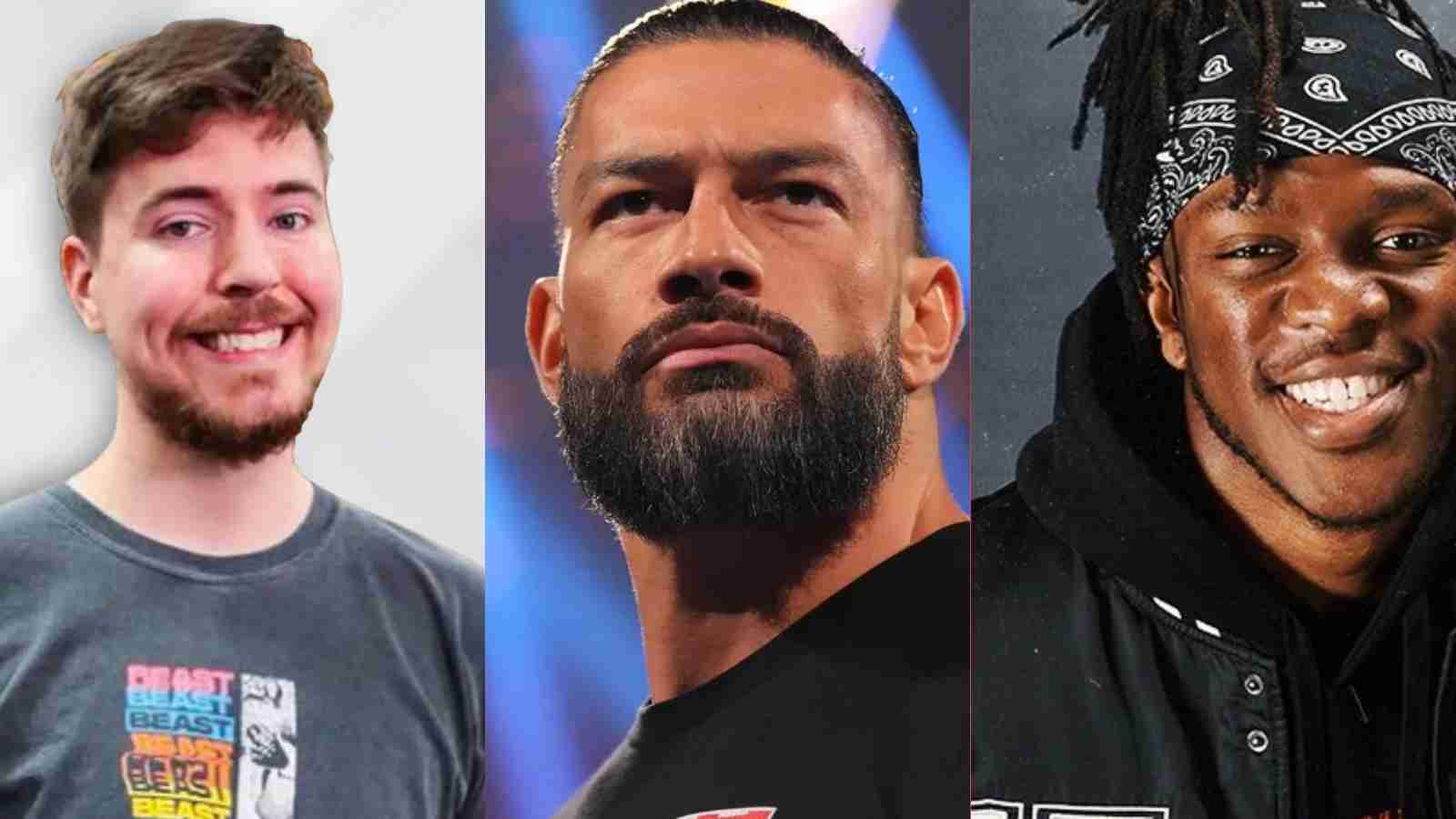 “No more YouTubers coming over here”: Roman Reigns calls out MrBeast and KSI after crushing Logan Paul at WWE Crown Jewel 2022