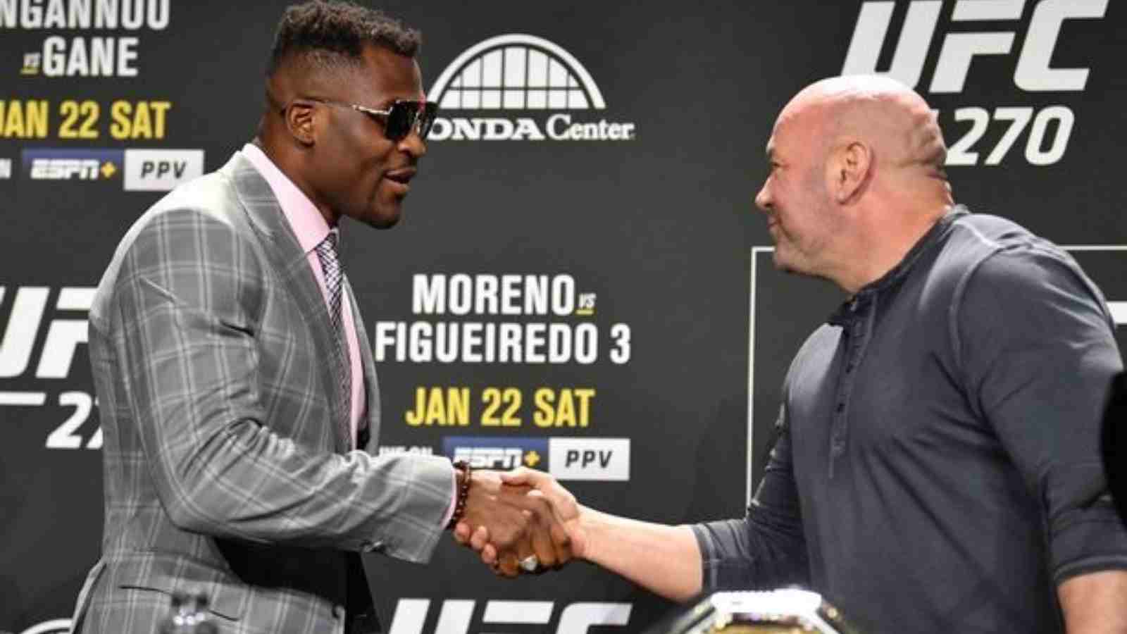 “Just ran into Dana” – UFC heavyweight champion Francis Ngannou describes chance encounter with Dana White amid contract tensions