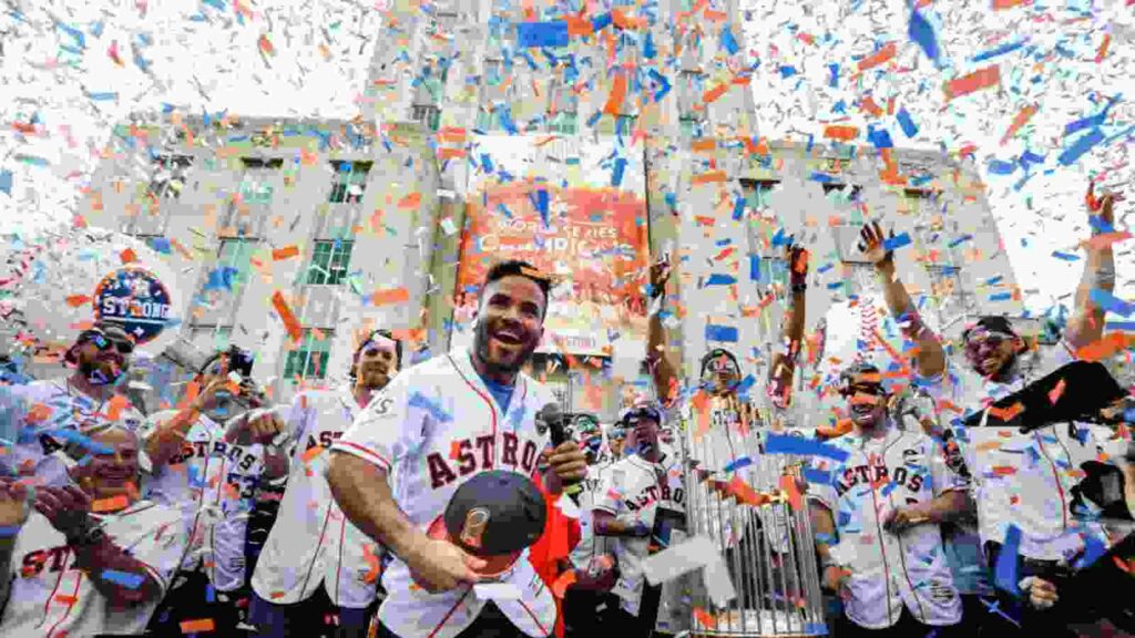 Houston Astros celebrate WS win