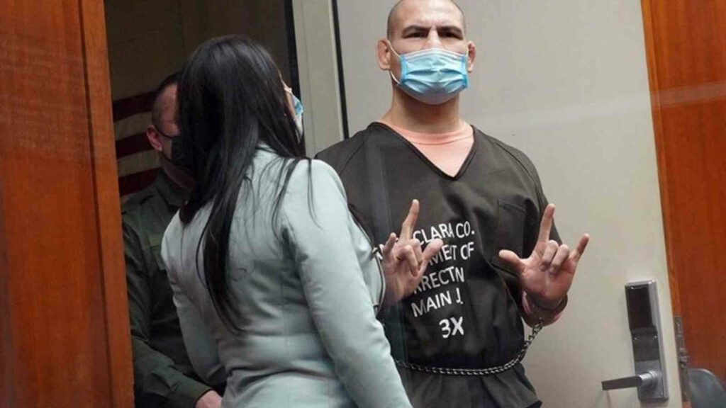 Cain Velasquez (wearing mask) is released from prison