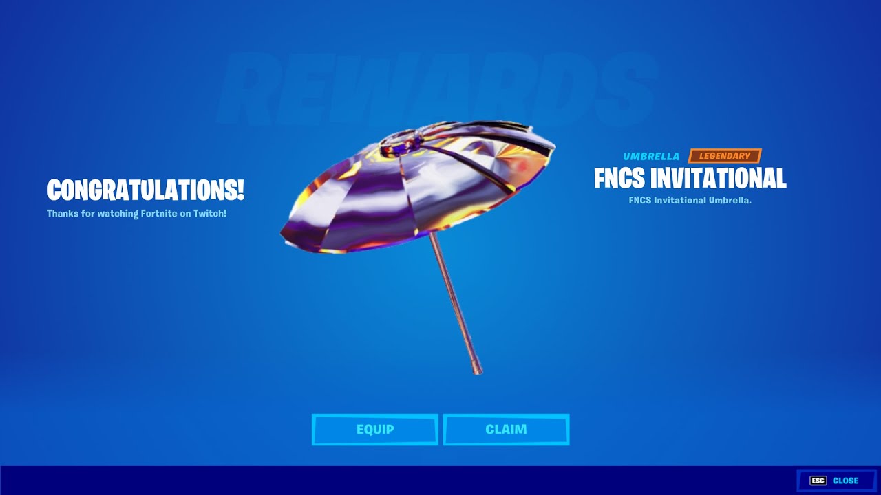 Fortnite to launch the FNCS umbrella glider in-game