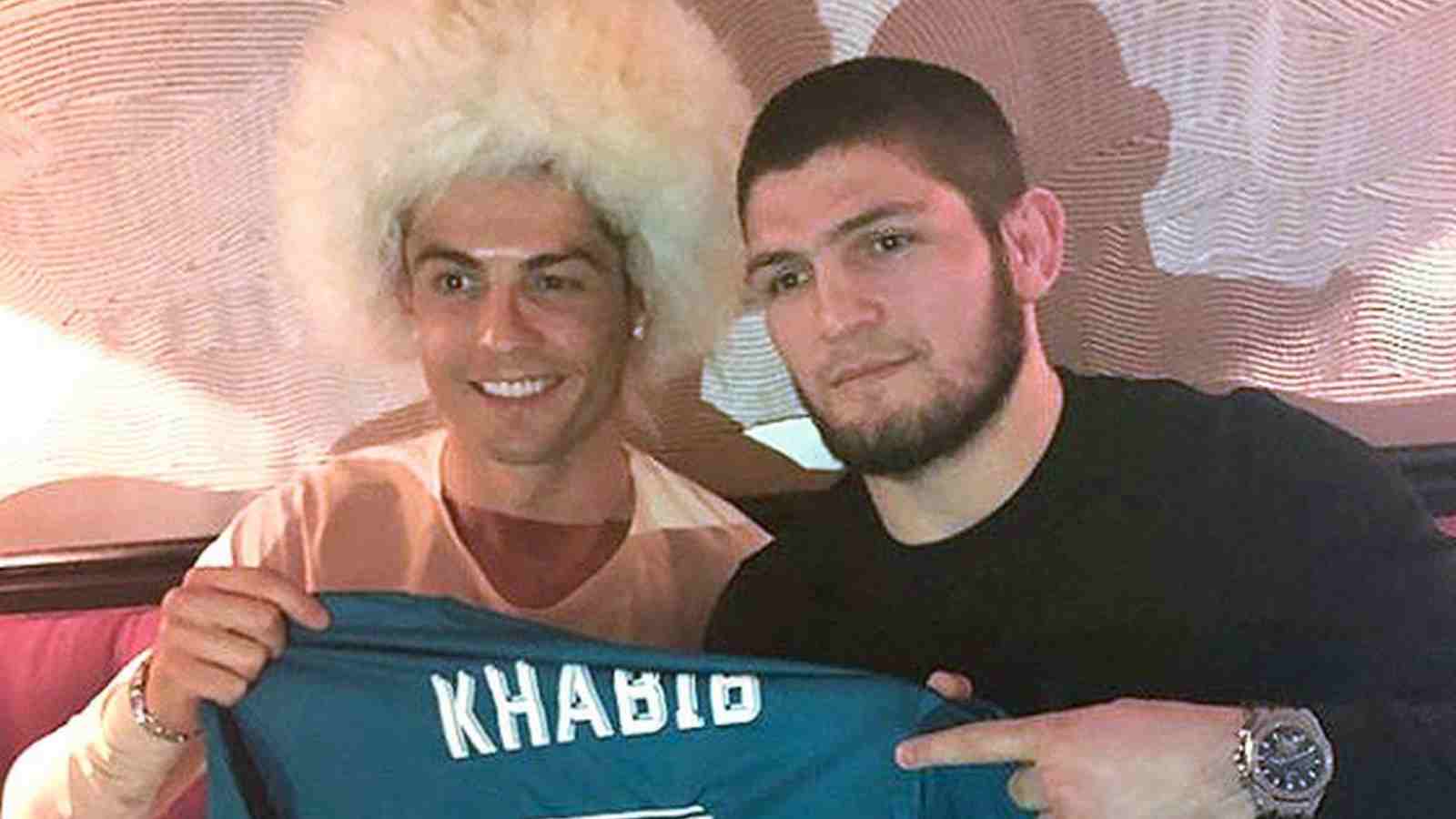 “I will bring Cristiano Ronaldo” – Khabib Nurmagomedov reveals his INSANE five-a-side football team during banter with English reporter