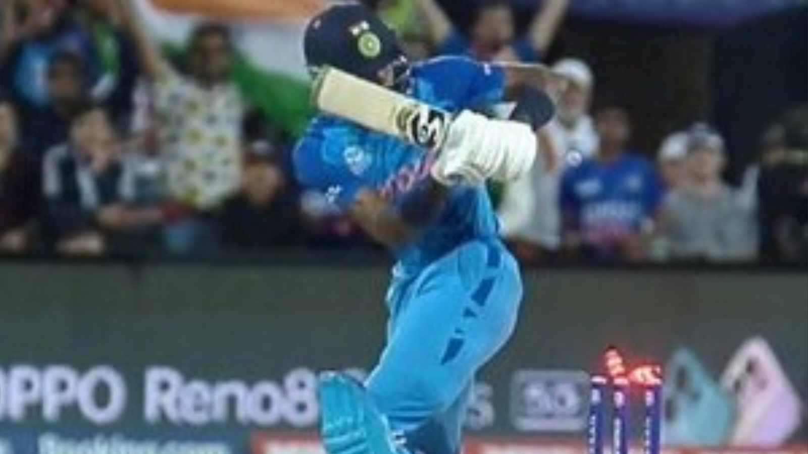 WATCH: Hardik Pandya gets hit-wicket out off the last ball against England