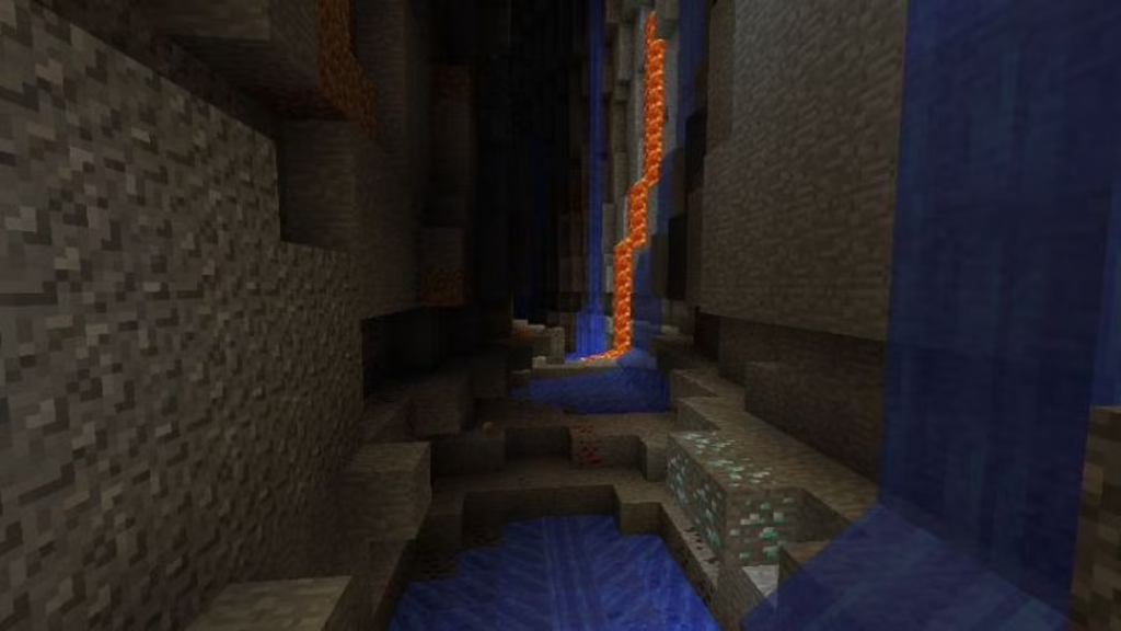 diamonds inside ravine minecraft