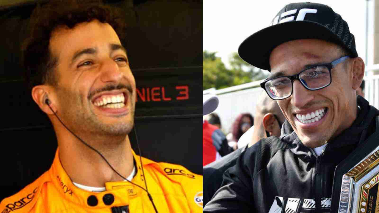 “My two worlds collide–F1 x MMA”: Fans cheer on as Daniel Ricciardo turns up the heat in a “fight” with Charles ‘DoBronx’ Oliveira