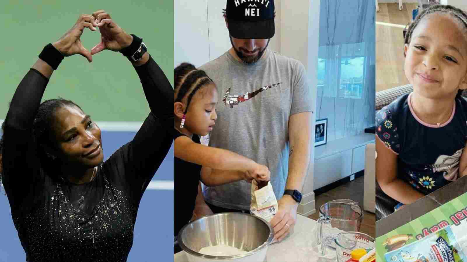 WATCH: Serena Williams’ daughter Olympia explores different fun methods to make pancakes with her father Alexis Ohanian