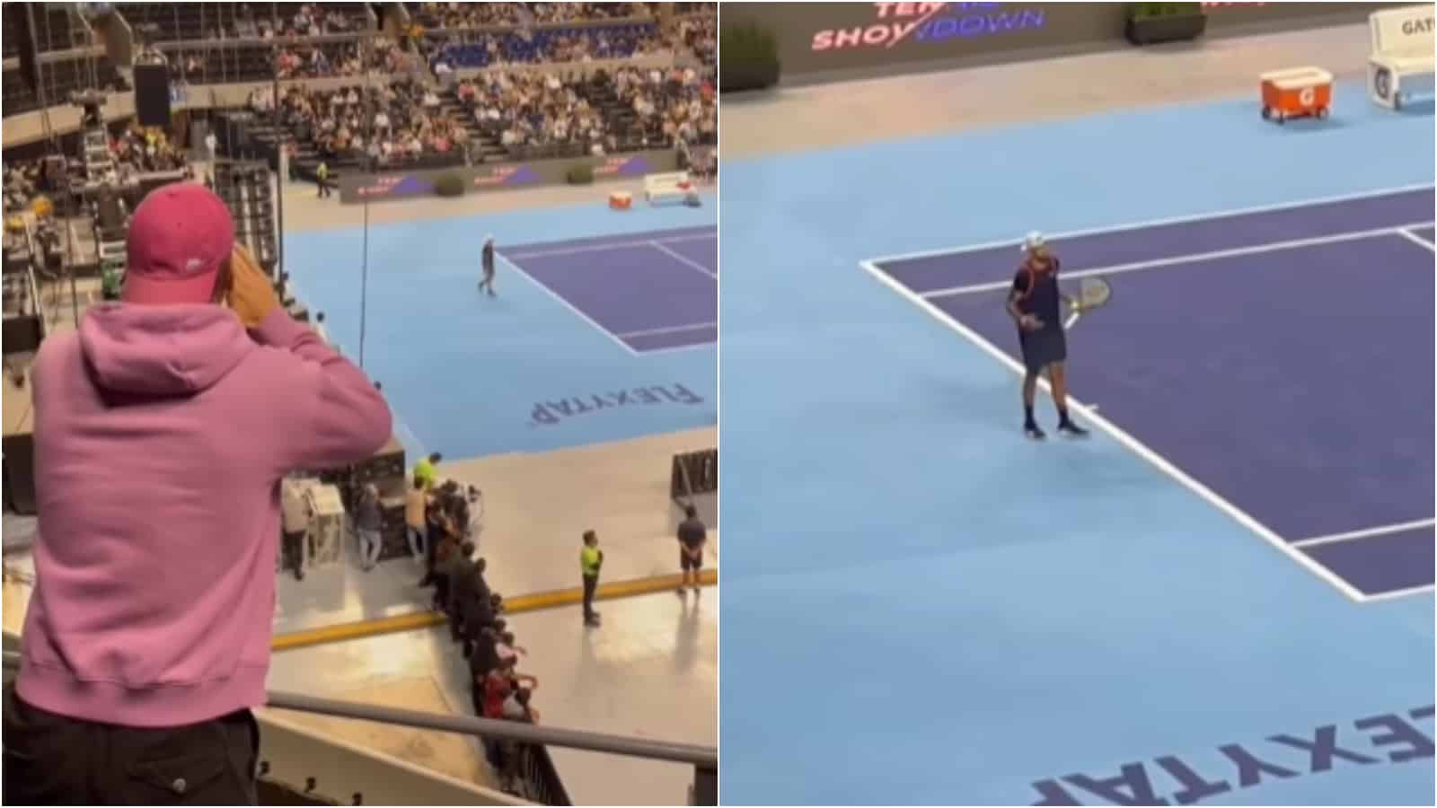 WATCH: Nick Kyrgios receives a marriage proposal from a MALE fan, the Australian stops his serve to give his answer