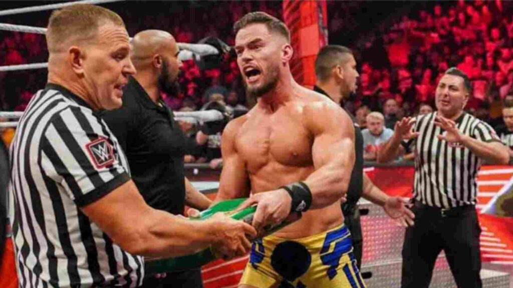 Austin Theory cashes in his MITB contract. (Image Credits-Wrestling Headlines)