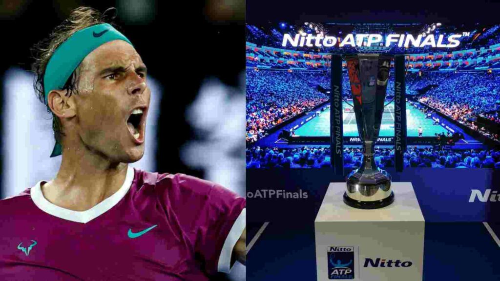 Rafael Nadal with ATP Finals 2022 trophy