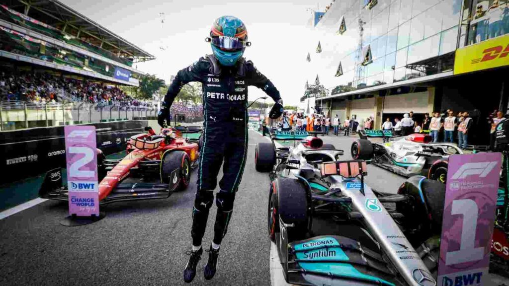 George Russell following his sprint race victory at the Sao Paulo GP (IMAGO / Fotoarena)