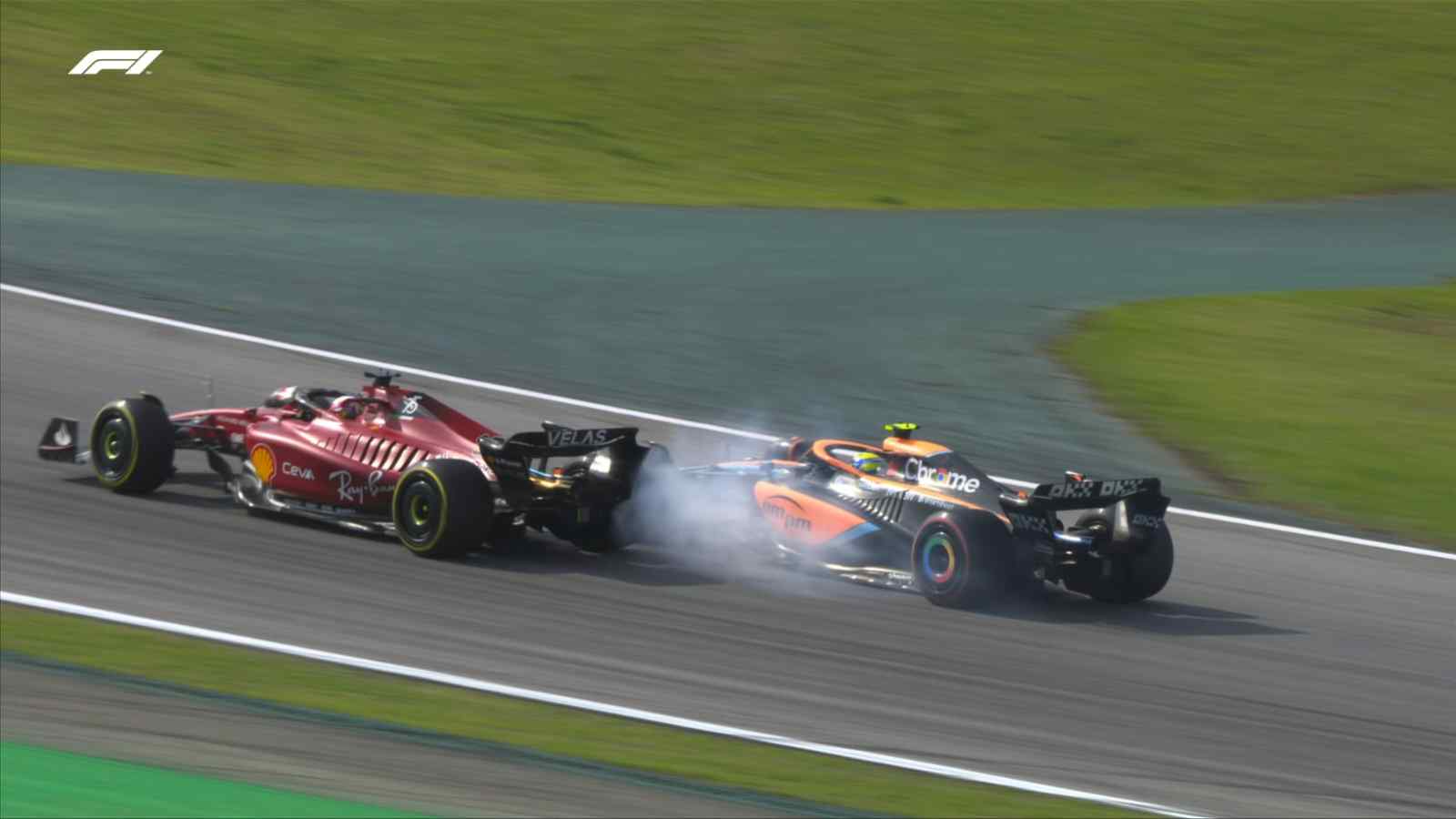 “McLaren declaring war on everyone” – F1 Fans react after Lando Norris collides with Charles Leclerc at the Sao Paulo Grand Prix