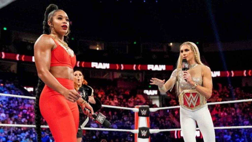 Charlotte Flair and Bianca Belair on WWE Raw 