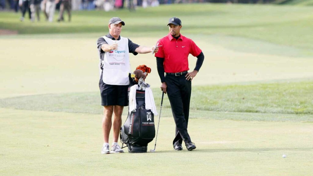 Tiger Woods and caddie Steve Williams