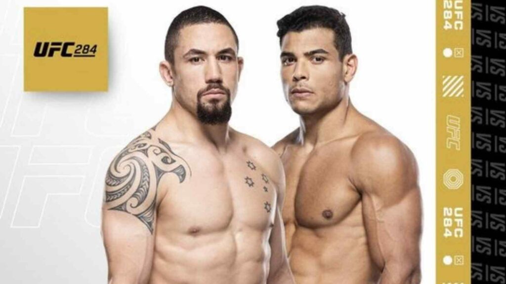 Robert Whittaker (L) takes on Paulo Costa (R) at UFC 284 in Australia.