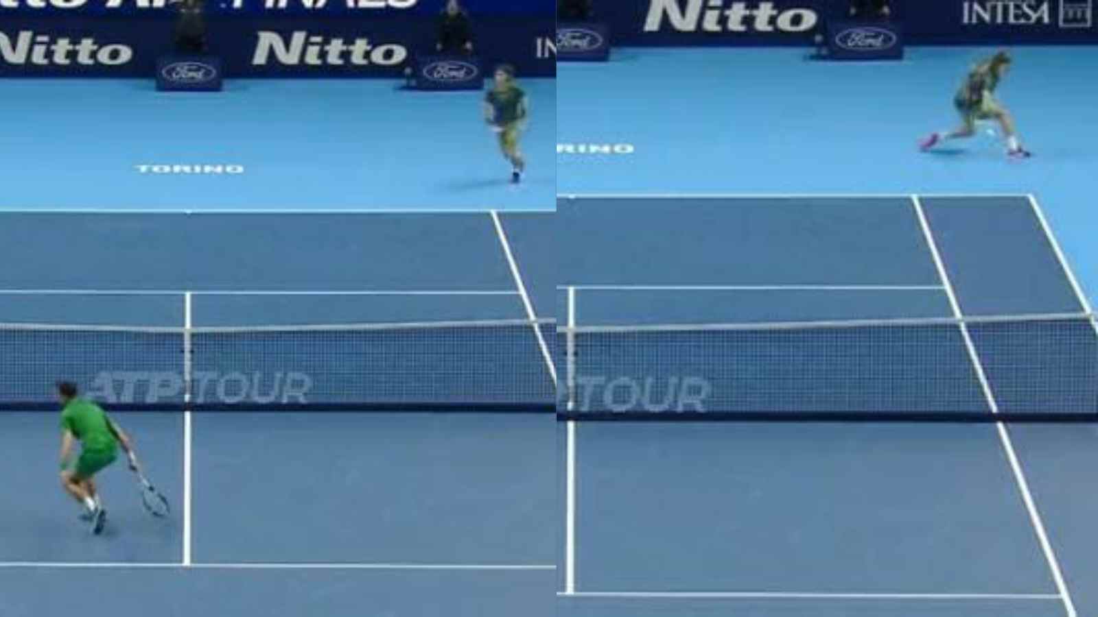 WATCH: Novak Djokovic applauds Andrey Rublev’s impressive cross-court backhand slice at the 2022 ATP Finals