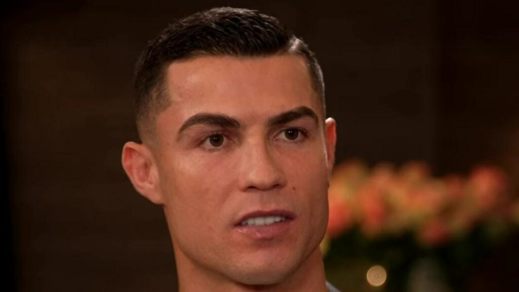 Cristiano Ronaldo during his interview with Piers Morgan