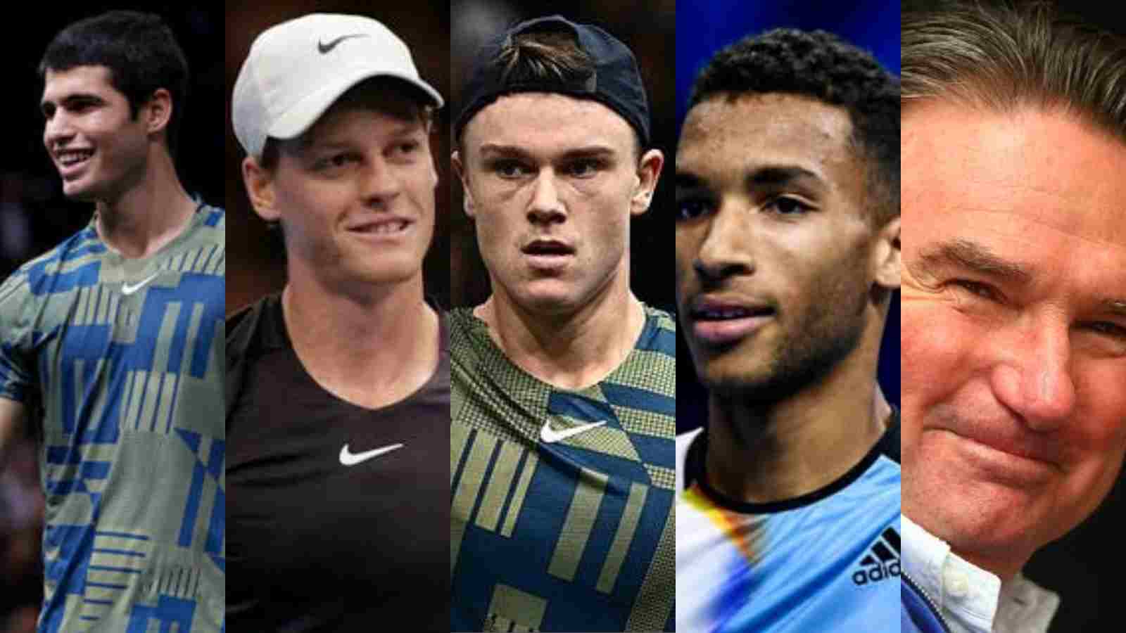 Jimmy Connors identifies Carlos Alcaraz, Jannik Sinner, Felix Auger Aliassime and Holger Rune as the replacement for the Big 3