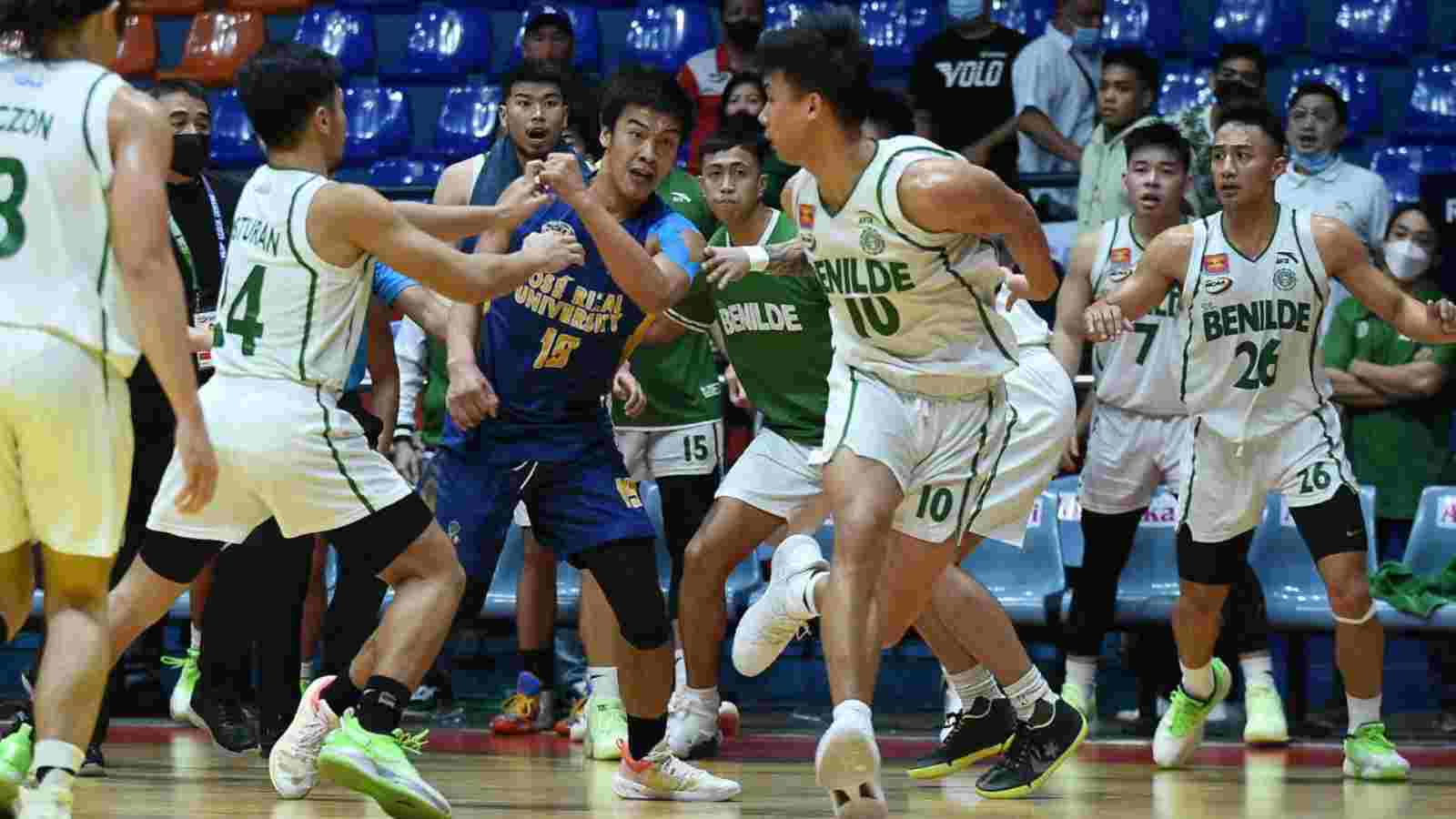 “Bye Bye basketball career” Fans react as John Amores of JRU takes down the entire opposition as fight breaks out in an NCAA game in Philippines