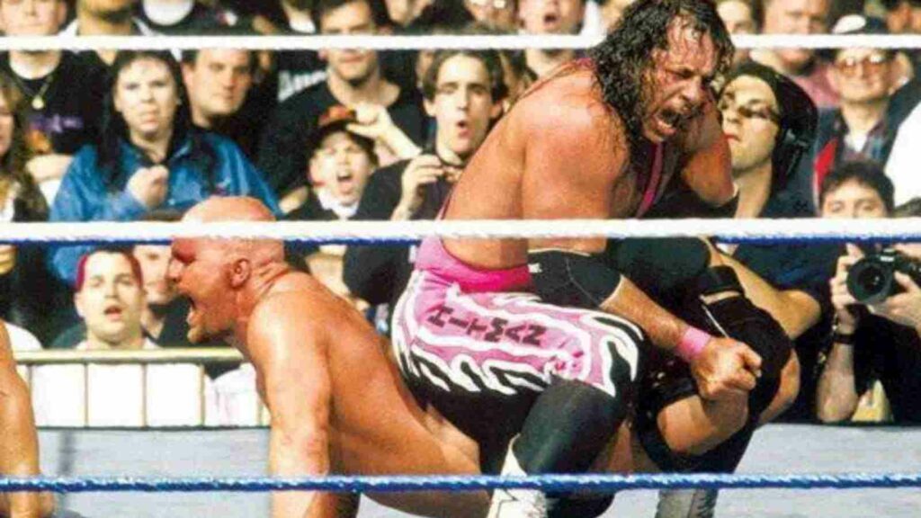 
Bret Hart vs Stone Cold Steve Austin at WrestleMania 13 is regarded as one of the best matches in WWE history (Image Credit- Bleacher Report)