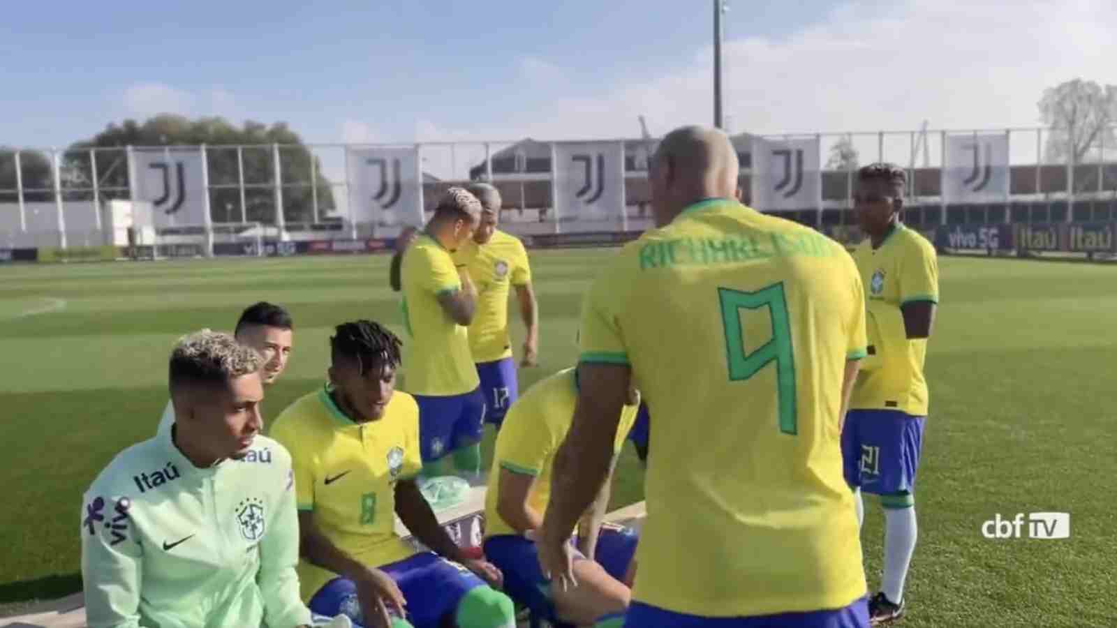 WATCH: Brazil forward Richarlison moves national teammate Fred as he sits on Neymar’s central spot