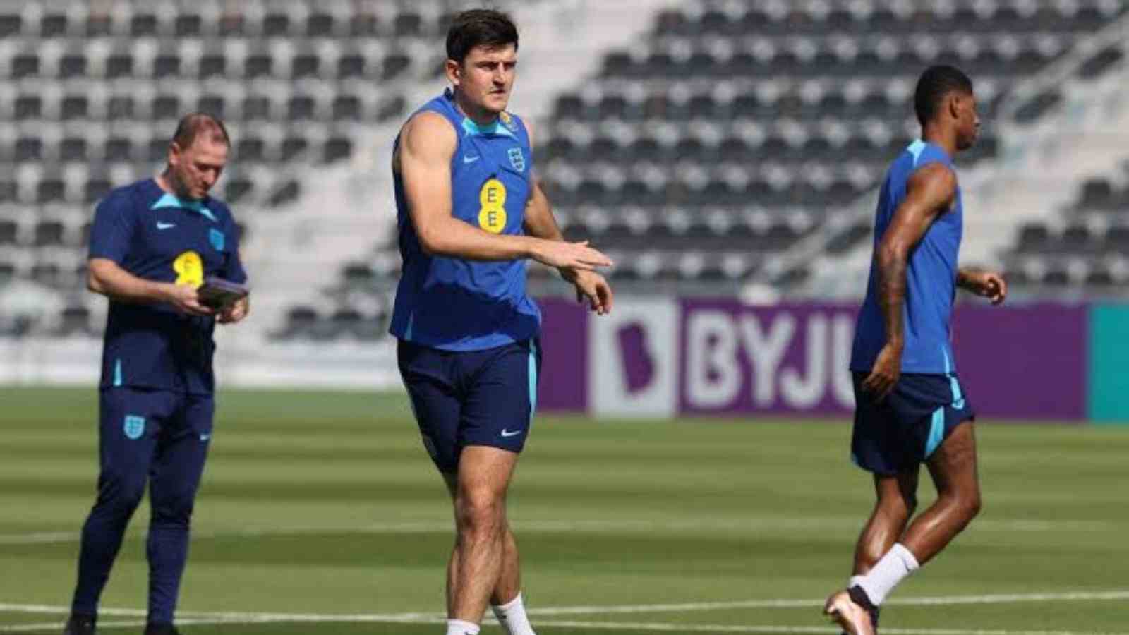 “Should start as a striker for England”- Fans react to Harry Maguire’s sensational dribbling video exhibiting skills in training ahead of 2022 FIFA World Cup