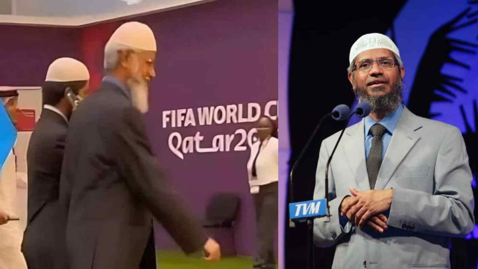 “Qatar’s real motives weren’t sports washing but extremism preaching” – Twitter reacts as fugitive Islamic preacher Zakir Naik attends the 2022 FIFA World Cup