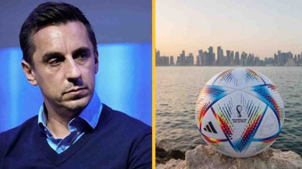 Manchester united's Gary Neville criticizes Qatar's human rights violation on their own broadcast network