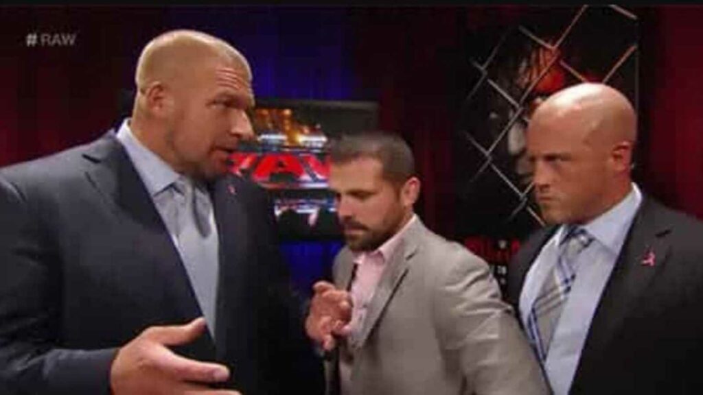 Triple H with Jamie Noble and Joey Mercury as a part of The Authority (Image Credits- SuperLuchas)