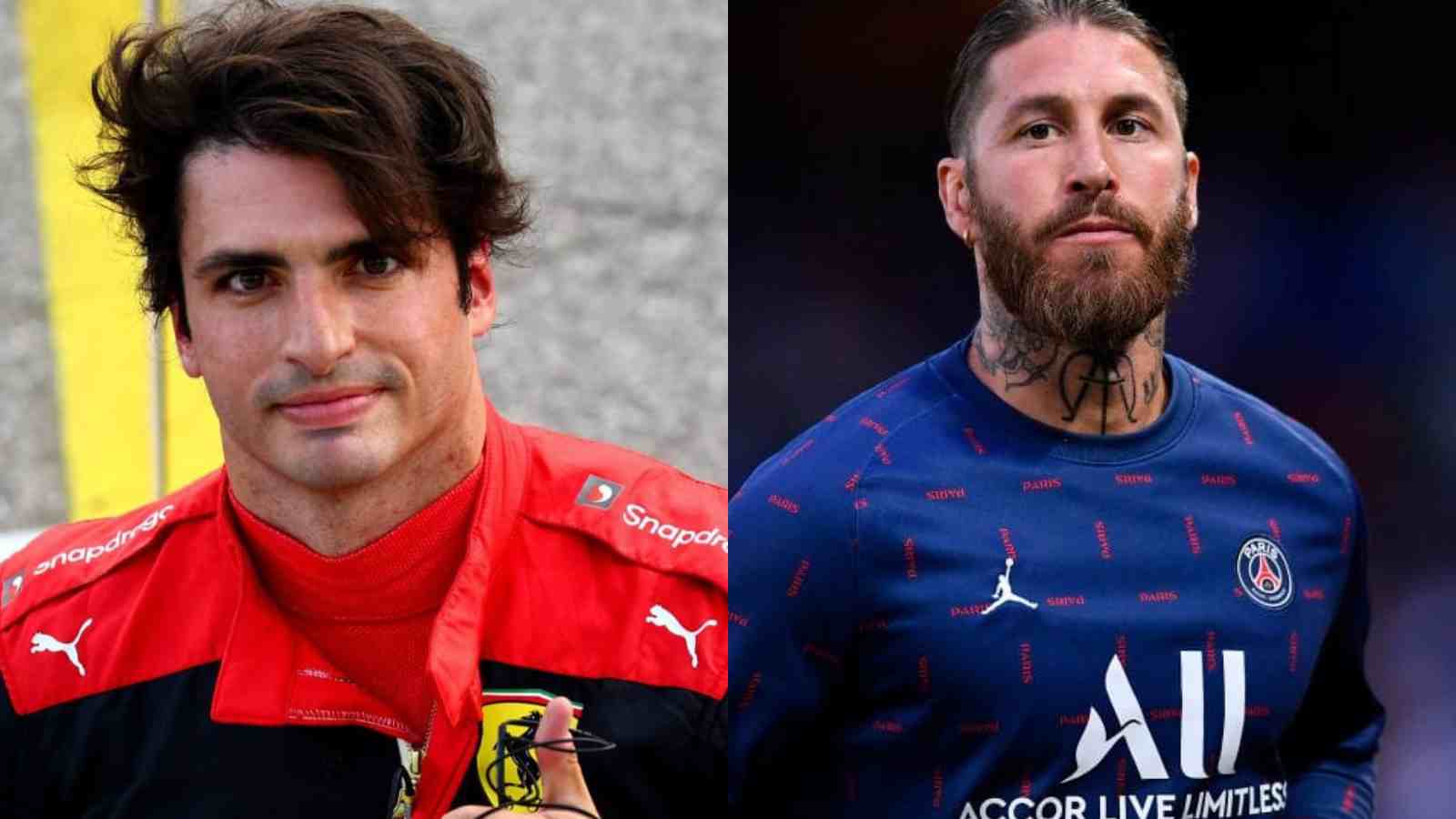 Carlos Sainz shares a picture with PSG star Sergio Ramos in Abu Dhabi