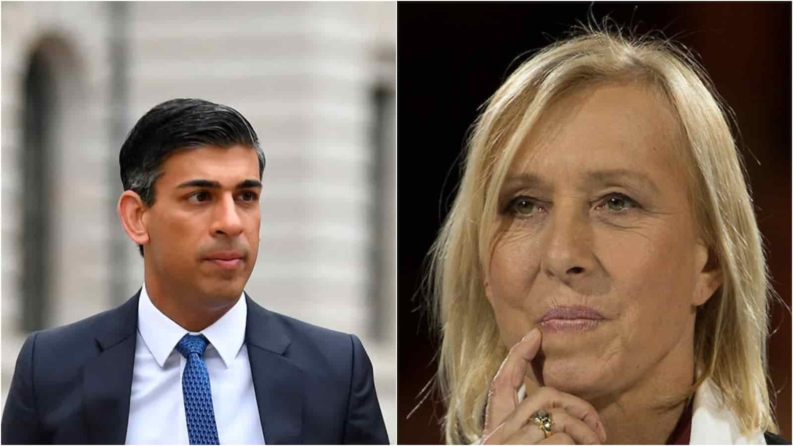 Martina Navratilova condemns UK PM Rishi Sunak for ‘lying off the charts’ as he supports ‘Brexit’ despite majority reports saying otherwise