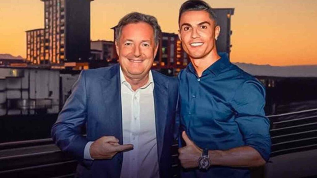 Cristiano Ronaldo with Piers Morgan