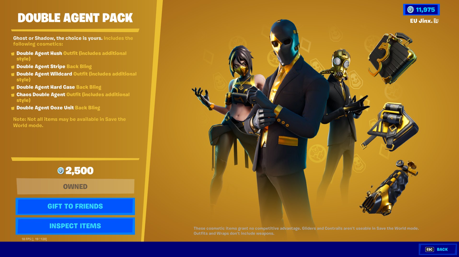 Fortnite brings back popular Double agent pack in Chapter 3 Season 4