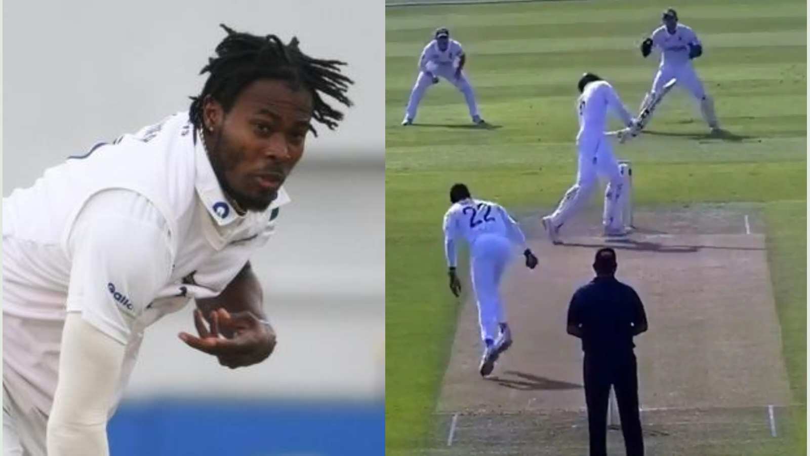 WATCH: Jofra Archer announces his return as he hits Zak Crawley on helmet