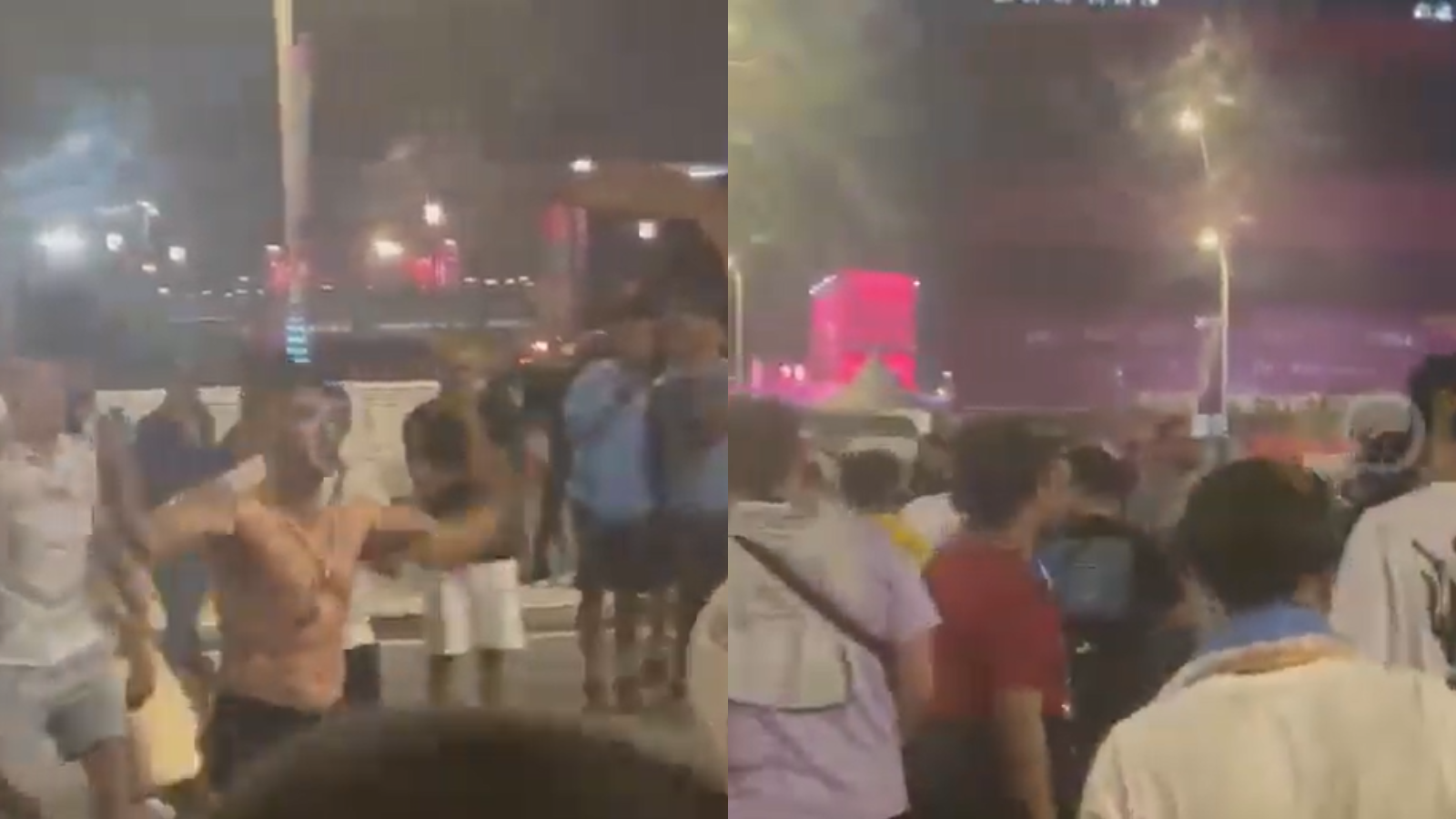 Violent brawl erupts between Argentina and Mexico fans in Doha FIFA World Cup fanzone following El Tri supporters “F*** Messi” Chants