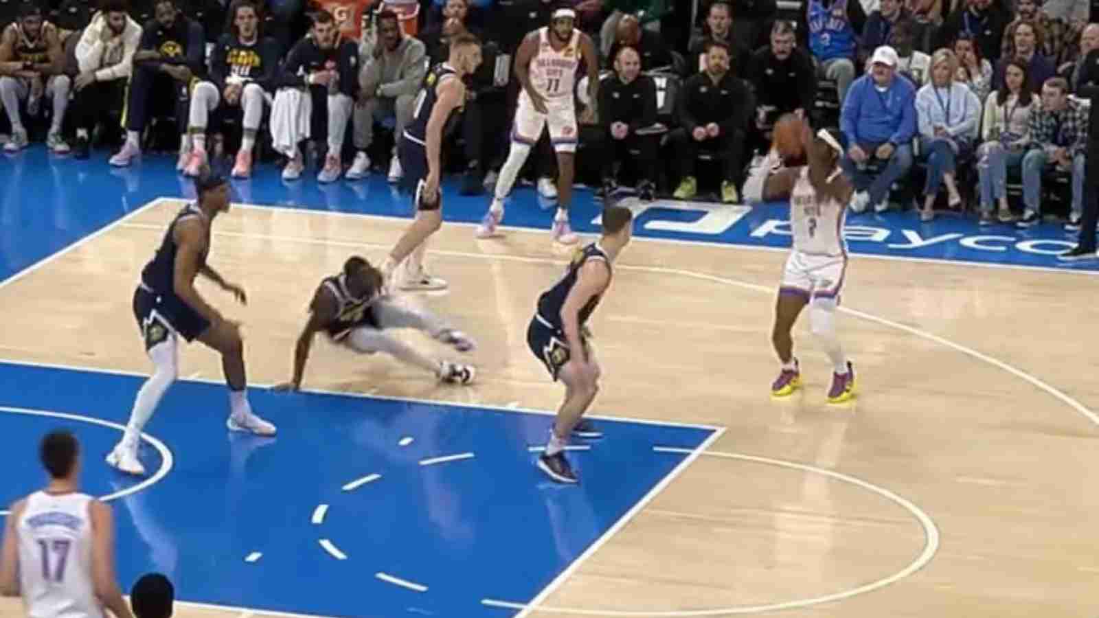 WATCH: Shai Gilgeous Alexander slices Nuggets defender’s ankles with lethal crossover, commands him to mop the floor