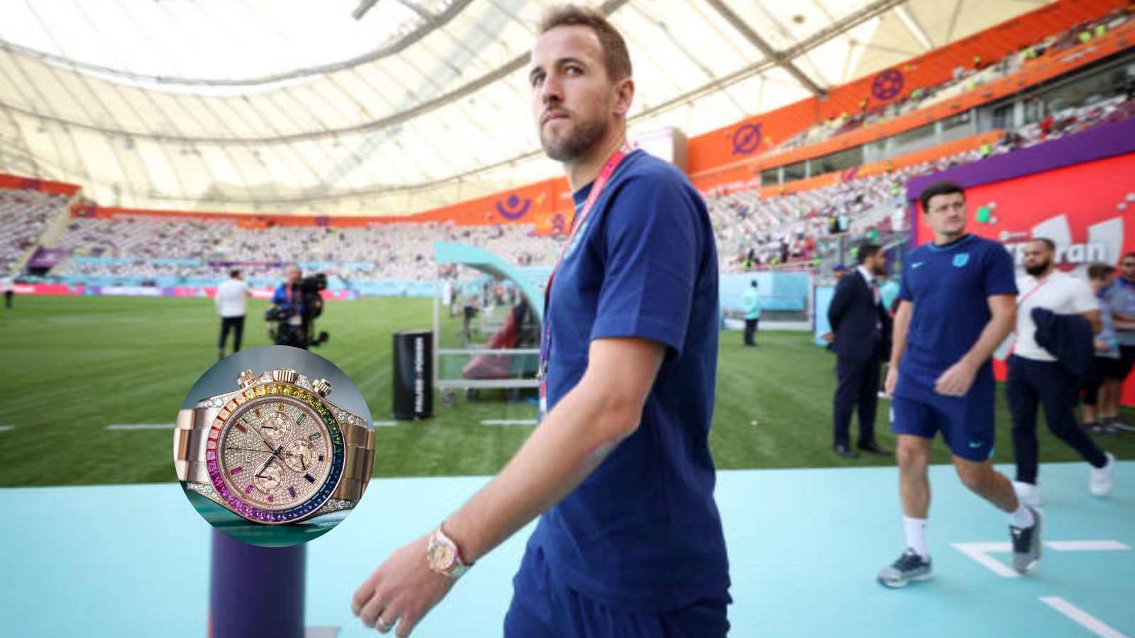 England Captain Harry Kane flaunts his £520,000 worth ‘rainbow’ Rolex watch at the FIFA World Cup, following the ‘one love’ armband ban