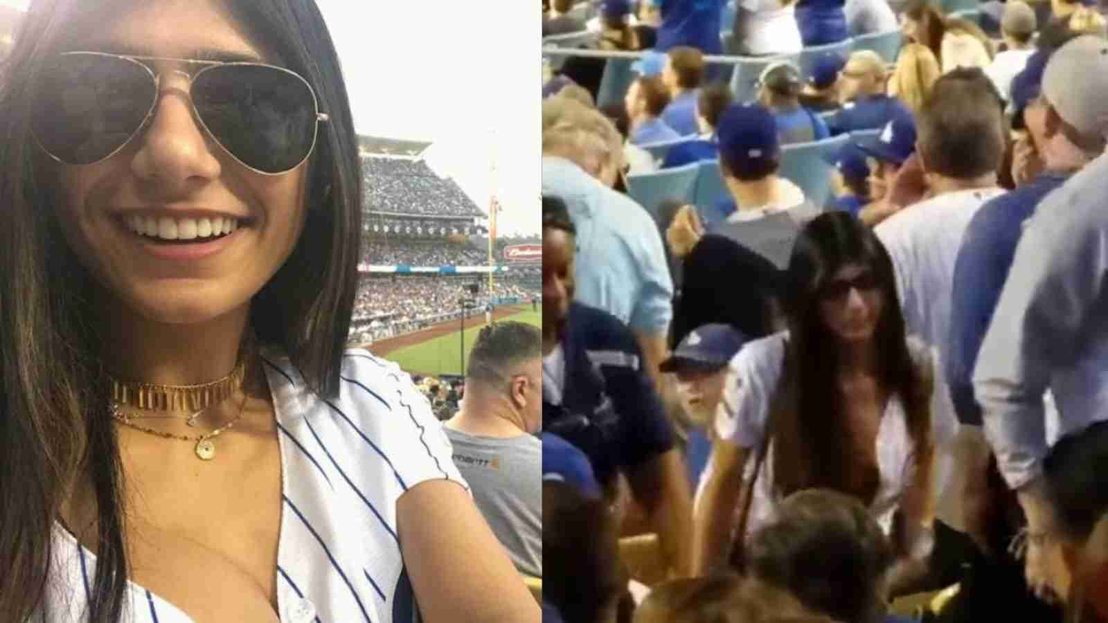 “Tried taking a selfie” – Ex-P*rnst*r Mia Khalifa was once KICKED-OUT of the Dodger’s Stadium for PUNCHING a dude in the face